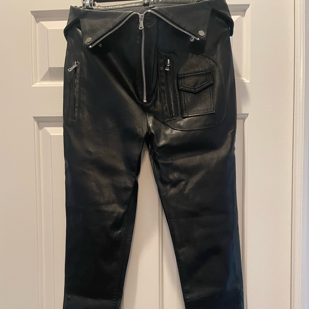 Leather like biker pants. Super cute. RTA